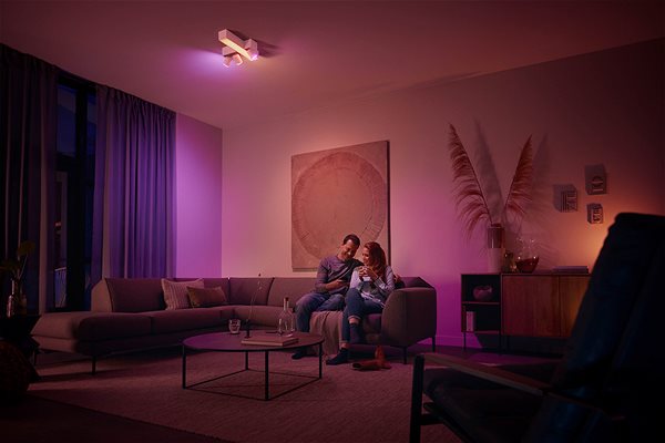 Deckenleuchte Philips Hue White and Color Ambiance Centris 3L Cross Ceiling White 50608/31 / P7 Lifestyle