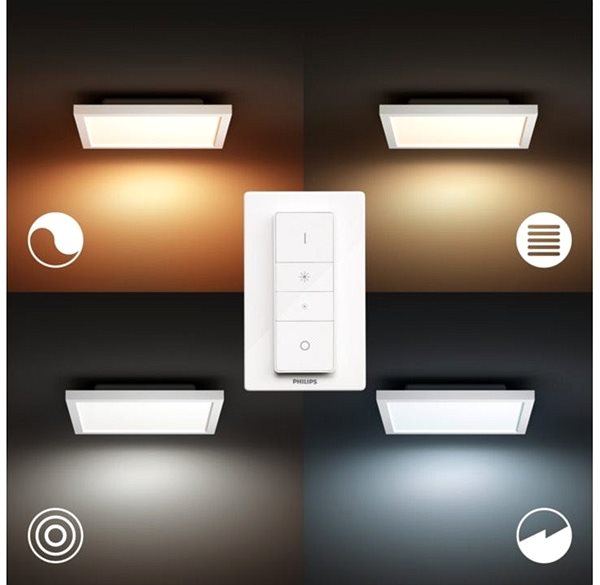 Ceiling Light Philips Hue White Ambiance Aurelle SQ 32161/31/P6 Features/technology