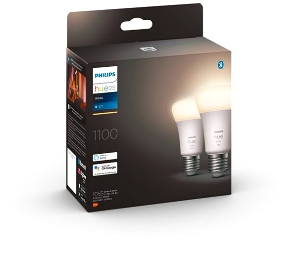LED Bulb Philips Hue White 9.5W 1100 E27 2 pcs Packaging/box