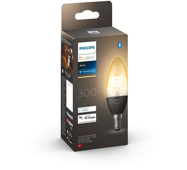 LED-Birne Philips Hue White 4.5W 550 Filament Kerze E14 Verpackung/Box