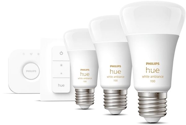 LED Bulb Philips Hue White Ambiance 8W 1100 E27 Starter Kit Screen