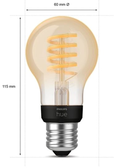 LED Bulb Philips Hue White Ambiance 7W 550 Filament E27 Technical draft