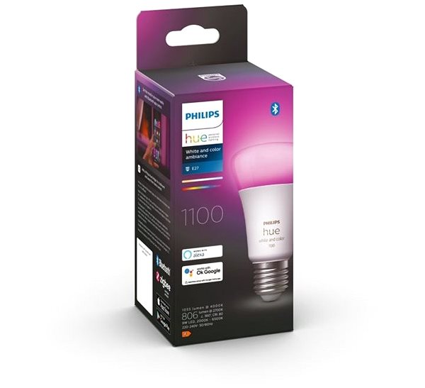 LED Bulb Philips Hue White and Color Ambiance 9W 1100 E27 Packaging/box