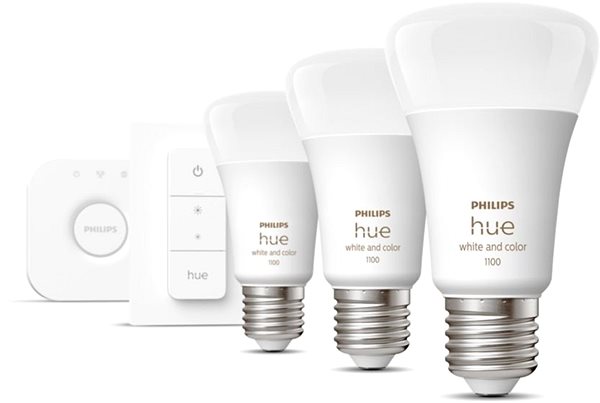 LED Bulb Philips Hue White and Colour Ambiance 9W 1100 E27 Starter Kit Screen
