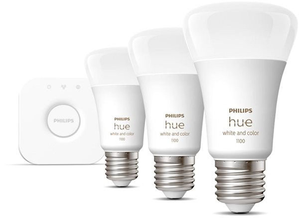 LED Bulb Philips Hue White and Colour Ambiance 9W 1100 E27 Promo Starter Kit Screen