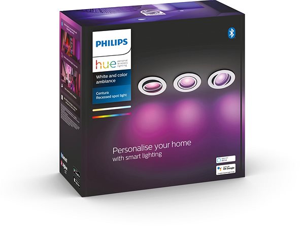 Ceiling Light Philips Hue Centura White 3 pcs Packaging/box