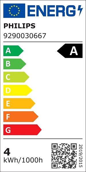 LED Bulb Philips LED 4-60W, E27, 3000K, A Energy label