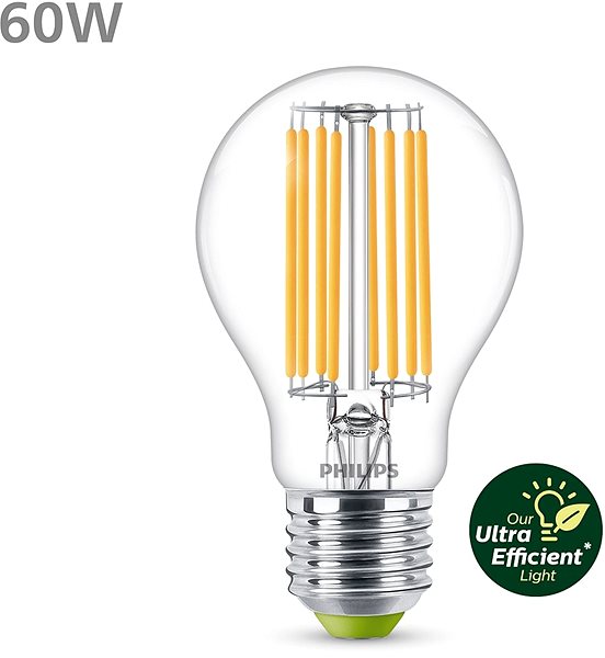 LED Bulb Philips LED 4-60W, E27, 3000K, A Screen