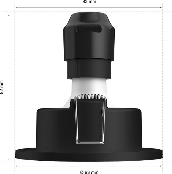 Mennyezeti lámpa Philips Hue Xamento spot fekete Műszaki vázlat