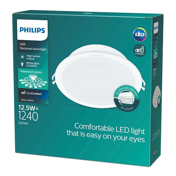 Mennyezeti lámpa Philips Meson 125 12,5 W 3000K ...