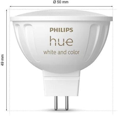 LED žárovka Philips Hue White and Color ambiance 6.3W 12V MR16 2P EU ...