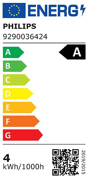 LED izzó Philips LED 60 W, ST64, E27, 2700 K, CL UE SRT4 Energia címke