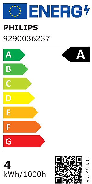 LED-Birne Philips LED 60 W A60 E27 2700 K FR UE SRT4 Energielabel
