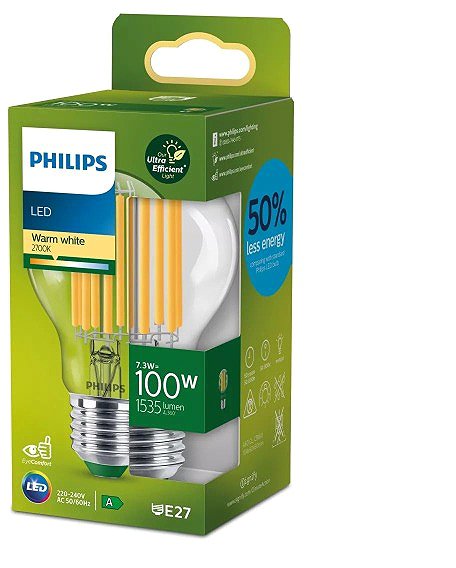 LED-Birne Philips LED 100WA60 E27 2700 K CL UE SRT4 ...