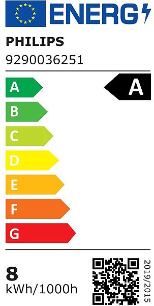 LED-Birne Philips LED 100WA60 E27 2700 K CL UE SRT4 Energielabel