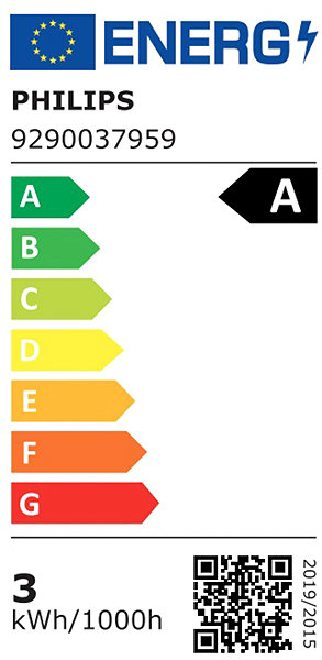 LED-Birne Philips LED 50W GU10 WH 36D DIM UE SRT4 Energielabel
