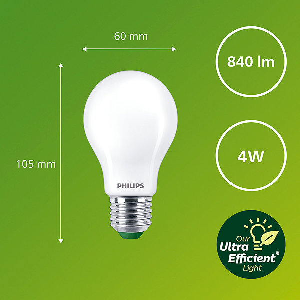 LED-Birne Philips LED 60W A60 E27 2700K FR UE D SRT4 ...
