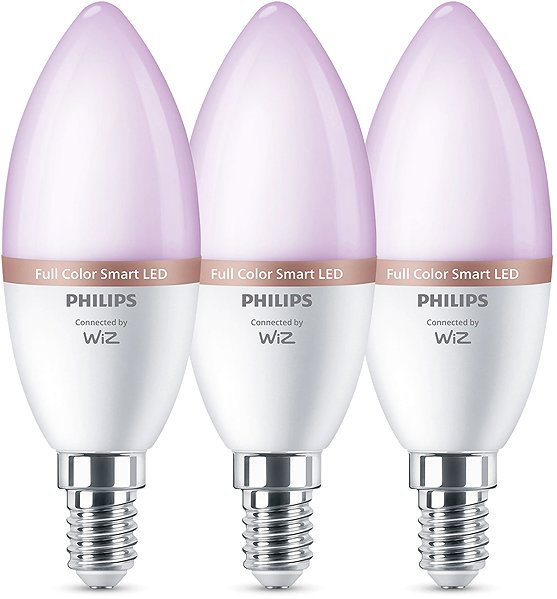 LED izzó Philips Smart Led WFB 40 W C37 E14 922-65 RGB 3CT/6 ...