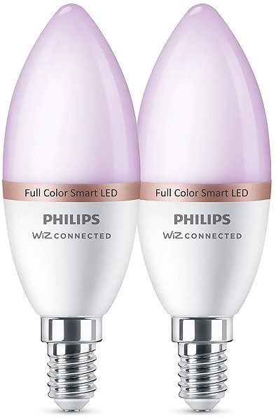 LED žiarovka Philips Smart LED WFB 40 W C37 E14 922-65 RGB 2PF/6 ...