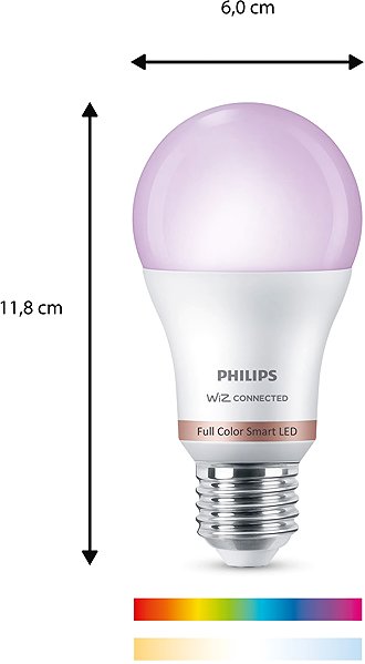 LED izzó Philips Smart Led WFB 100 W A60 E27 822-65 RGB 2PF/6 ...