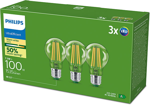 LED-Birne Philips LED CLA A60 100 W E27 WW CL ND UE ...