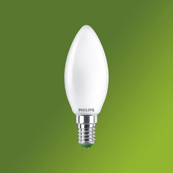 LED izzó Philips LED CLA 40W B35 E14 WW FR ND UE ...