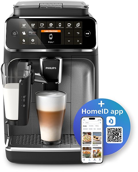 Automatic Coffee Machine Philips Series 4300 LatteGo EP4346/71 ...