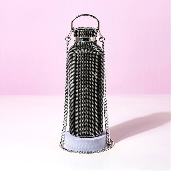 Thermal Mug Paris Hilton Drinking bottle with rhinestones 0,75 l black ...