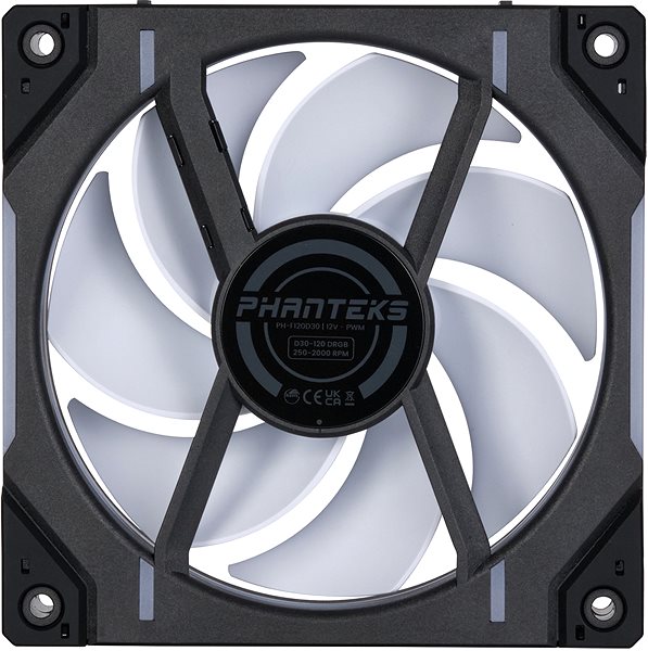 Ventilátor do PC Phanteks D30 PWM Regular Airflow D-RGB 3-pack 120 mm Black ...