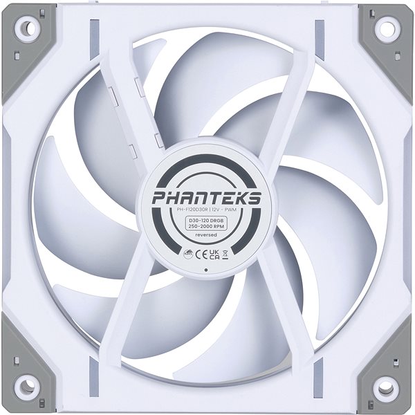 PC-Lüfter Phanteks D30 PWM Reverse Airflow D-RGB 3pack 120mm White ...