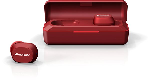 Wireless Headphones Pioneer SE-C5TW-Red Lateral view