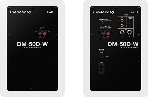 Speakers Pioneer DJ DM-50D-W Back page