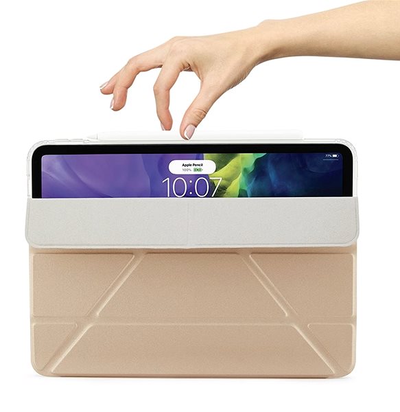 Tablet tok Pipetto Metallic Origami Apple iPad Air 10.9“ (2020/2022) készülékre - arany Lifestyle