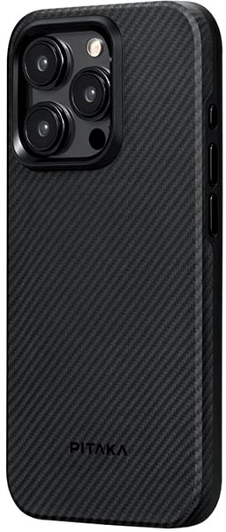Telefon tok Pitaka iPhone 15 Pro MagEZ Pro 4 600D Case Black/Grey Twill tok ...