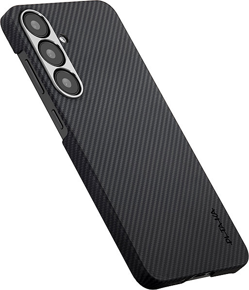 Telefon tok Pitaka UltraSlim Case Black/Grey Twill Samsung Galaxy S25 tok ...