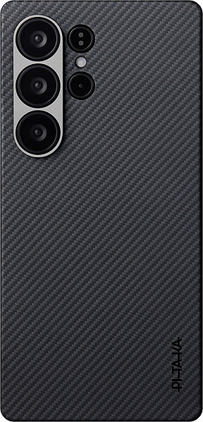 Handyhülle Pitaka UltraSlim Case Black/Grey Twill Samsung Galaxy S25 Ultra ...
