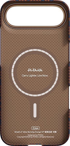 Telefon tok Pitaka Edge Case Breath of Veins Burning Orange iPhone Air tok ...