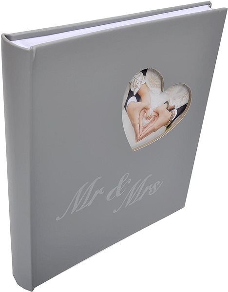 Photo Album KPH Wedding Mr and Mrs, Grey Lateral view