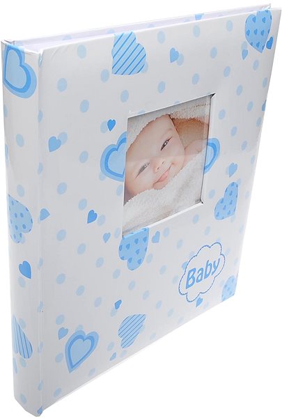 Photo Album KPH Baby Lovely Hearts Blue Lateral view