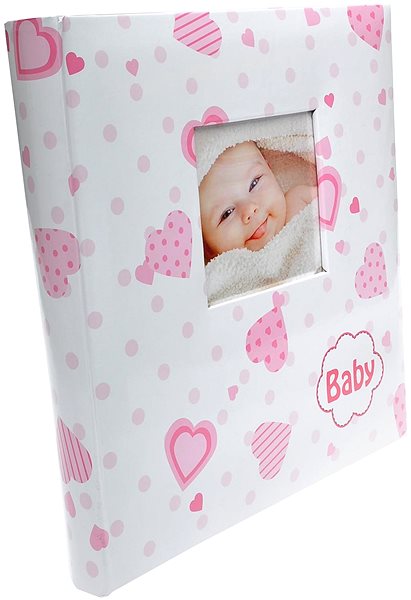 Photo Album KPH Baby Lovely Hearts Pink Lateral view