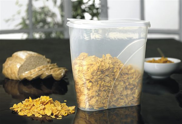 Dose Plast Team Lebensmittelbehälter (Cornflakes) 3,5 l, 25 × 12,3 × 24,3 cm weiß ...