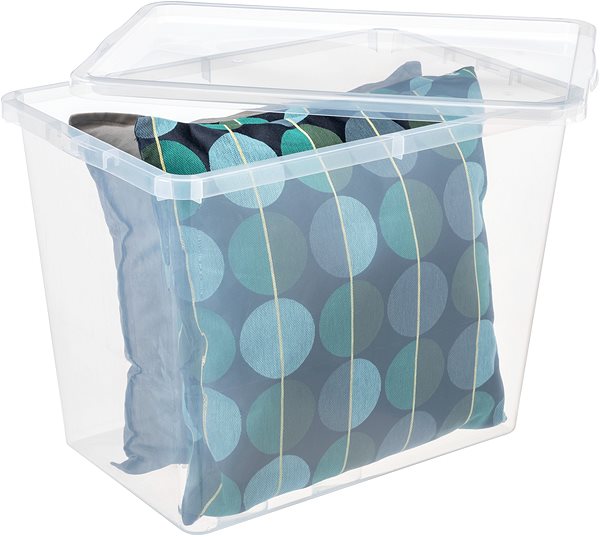 Úložný box Plast Team - Úložný box 80 l, 59,5 × 39,5 × 43 cm Basic box, číry ...