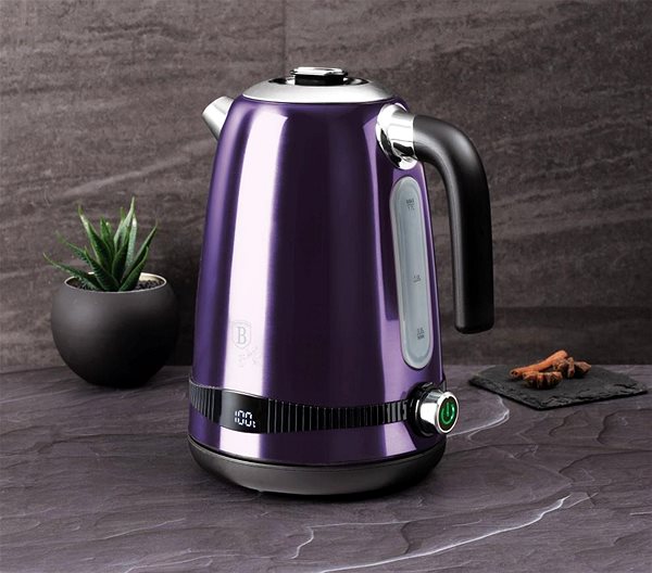 Electric Kettle BERLINGERHAUS Kettle with temperature control 1,7 l Purple Metallic Line ...