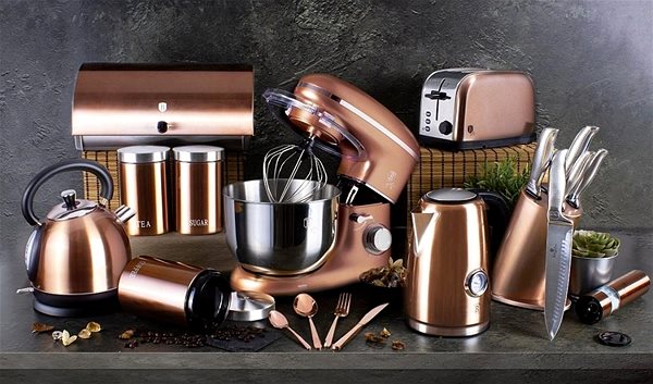 Electric Kettle BERLINGERHAUS Kettle 1,7 l with thermostat Rosegold Metallic Line ...