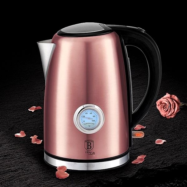 Electric Kettle BERLINGERHAUS Kettle 1,7 l with thermostat I-Rose Edition ...