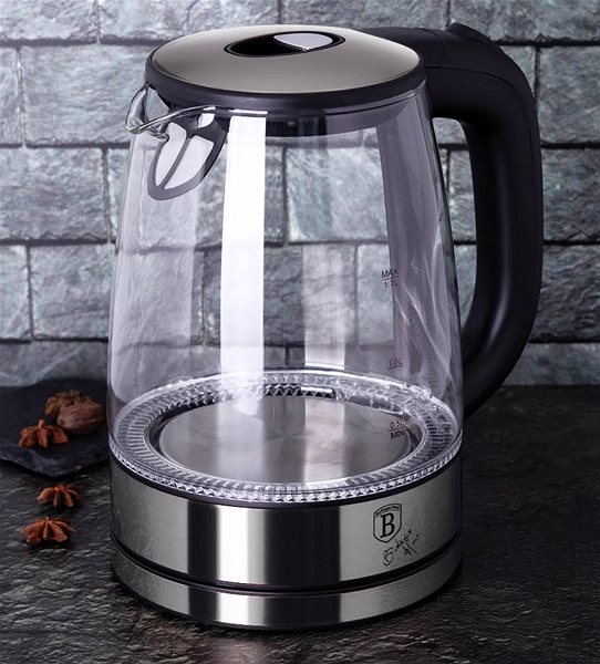 Electric Kettle BERLINGERHAUS Electric kettle 1,7 l 2200W Carbon Metallic Line ...