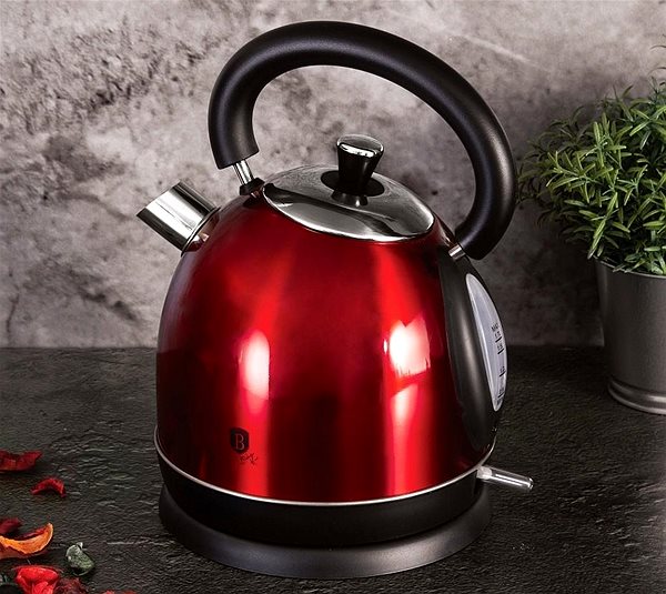 Electric Kettle BERLINGERHAUS Kettle 1,8 l Metallic Line Burgundy Edition ...
