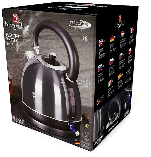 Electric Kettle BERLINGERHAUS Kettle 1,8 l Metallic Line Carbon Pro Edition ...