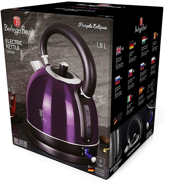 Electric Kettle BERLINGERHAUS Kettle 1,8 l Metallic Line Purple Edition ...