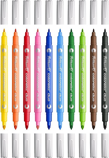 Filzstifte PELIKAN Colorella Duo doppelseitig, 10 Farben ...